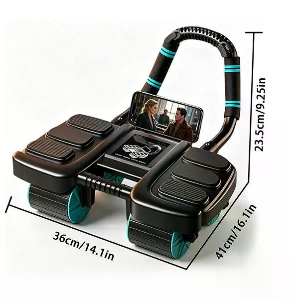Ab Roller Wheel With Elbow Support - Четырехколесный роллер для пресса с поддержкой