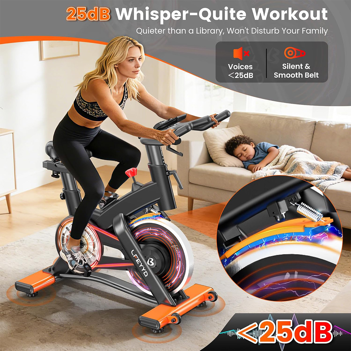 Велотренажер Pooboo, магнитный – обзор и цена Exercise Bike Magnetic Resistance